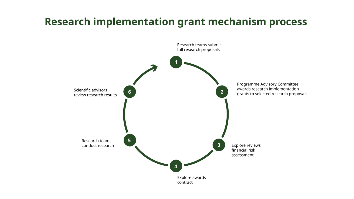 Research implementation grant mechanism process