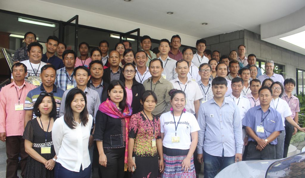 Participants pose for a group photo 