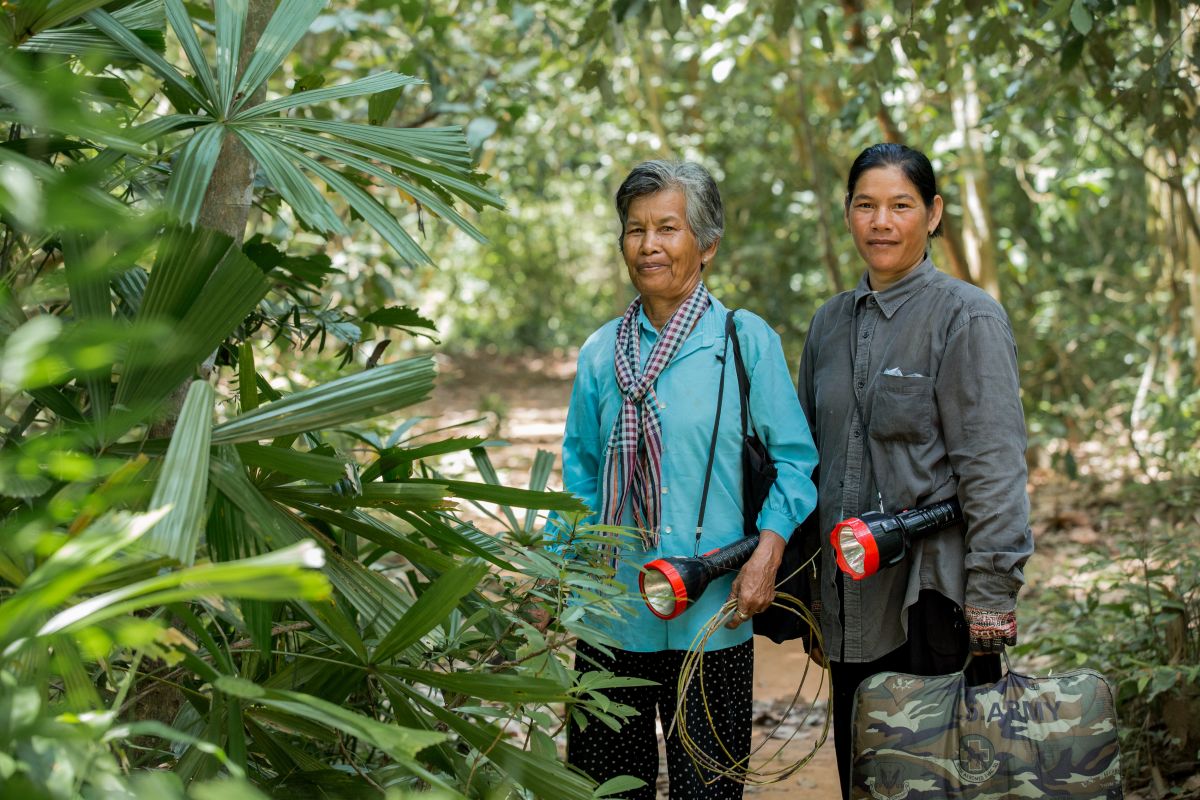 Lok Lai Seurng, left, believes that increasing women’s participation in the credit scheme’s management has facilitated more opportunities for women to engage with community forestry. 