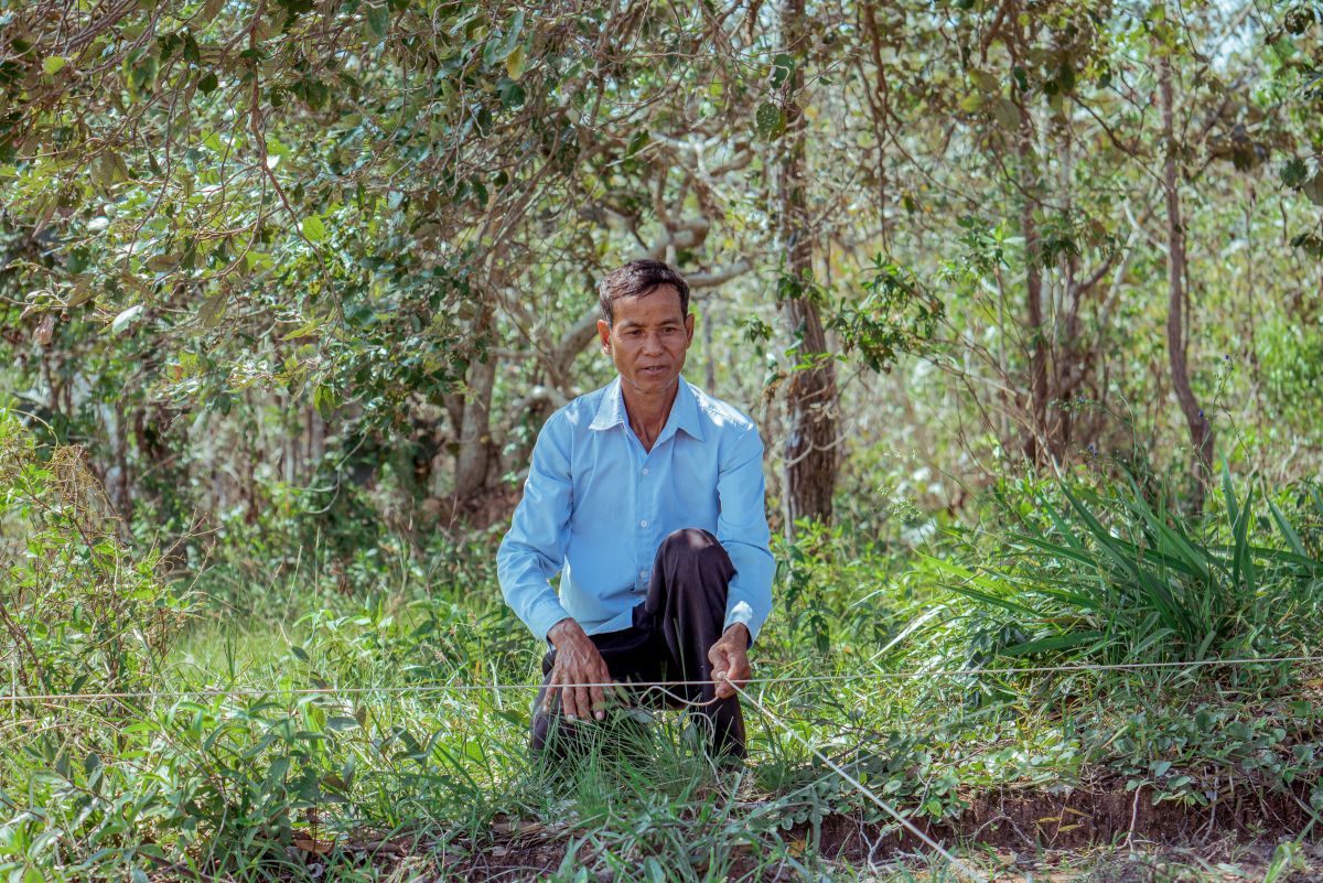 During the 1970s and 1980s, community members such as Koun Moun, above, recall that they could harvest timber for daily household consumption.