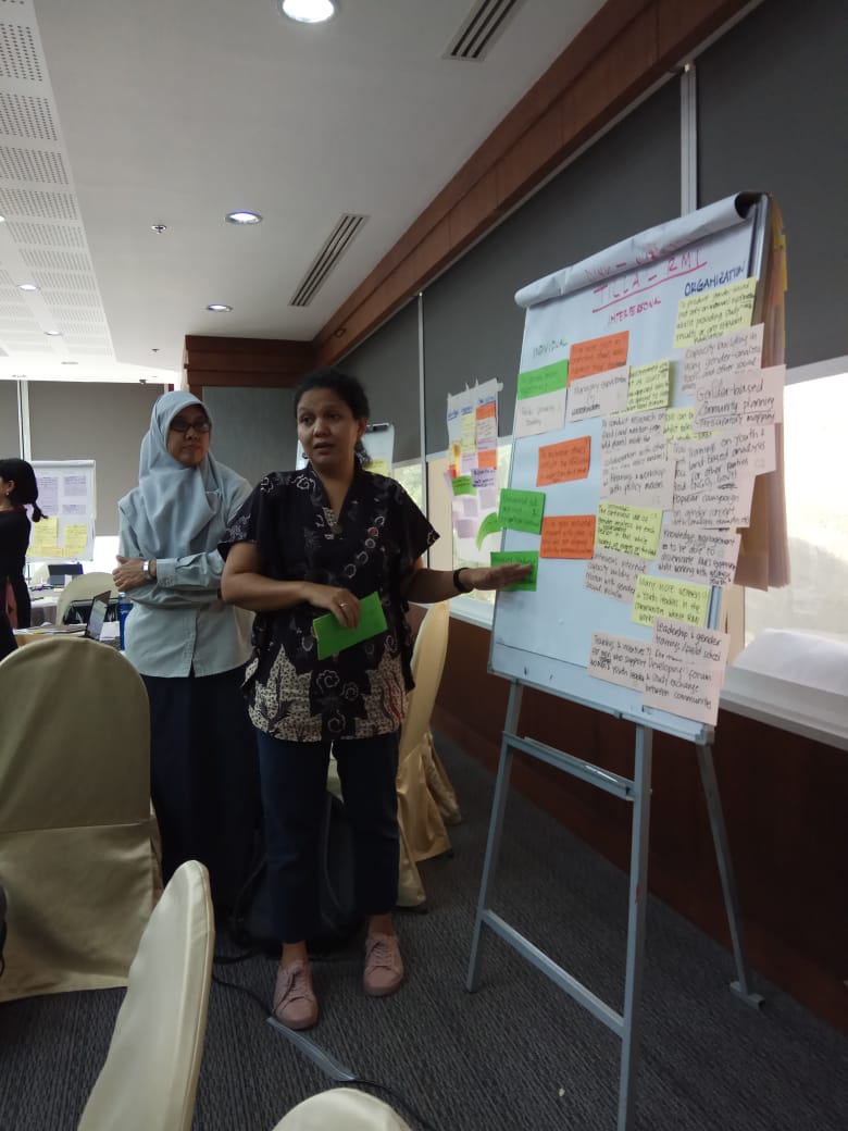 One of participants from Indonesia presents her opinion on gender study.
