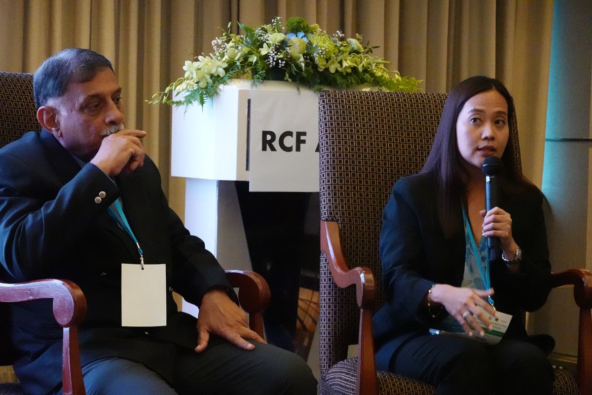 Representatives of RMFN-Asia – Cheppudira P Muthanna, chair of the Kodagu Model Forest Trust and Eunice Babalcon, mayor of Paranas, Samar Province, Philippines – shared their experiences balancing sustainable livelihoods with forest conservation.