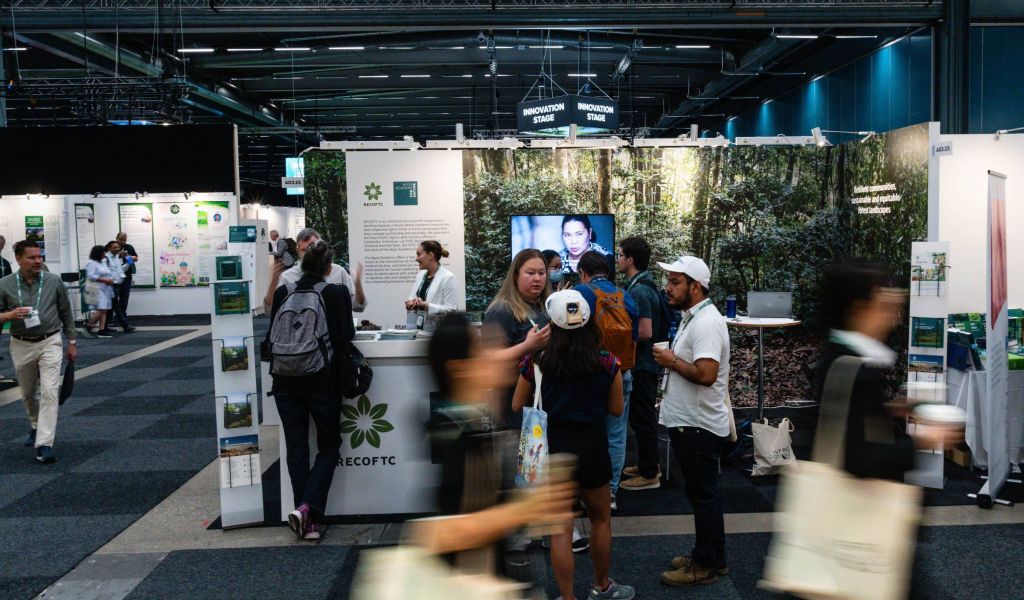 RECOFTC shared an exhibit with the WYSS Academy for Nature’s Southeast Asia Hub at the IUFRO2024 Congress.