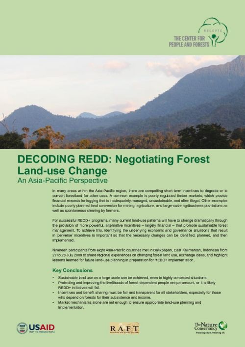 Decoding REDD: Negotiating Forest Land-Use Change