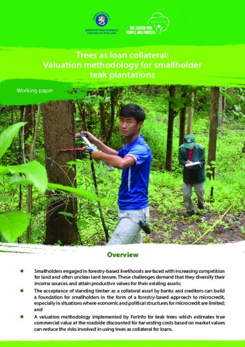 Trees as Loan Collateral: Valuation Methodology for Smallholder Teak Plantations