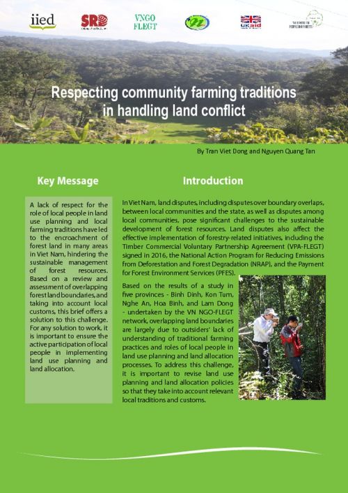 Respecting Community Farming Traditions in Handling Land Conflict