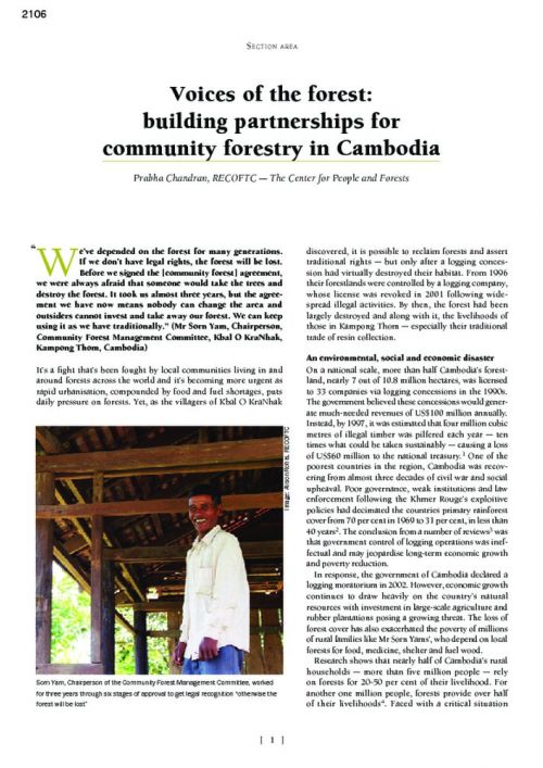 Voices of the Forest: Building Partnerships for Community Forestry in Cambodia