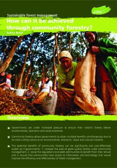 Sustainable Forest Management: How Can it be Achieved Through Community Forestry