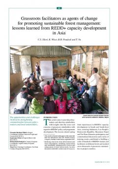 Grassroots Facilitators as Agents of Change for Promoting Sustainable Forest Management: Lessons Learned from REDD+ Capacity Development in Asia
