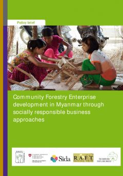 Community Forestry Enterprise development in Myanmar through socially responsible business approaches